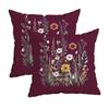 Floral Patterned Pillowcaseszipper Design, Decorative Pillowcase, 45X45 Cm Pillowcase