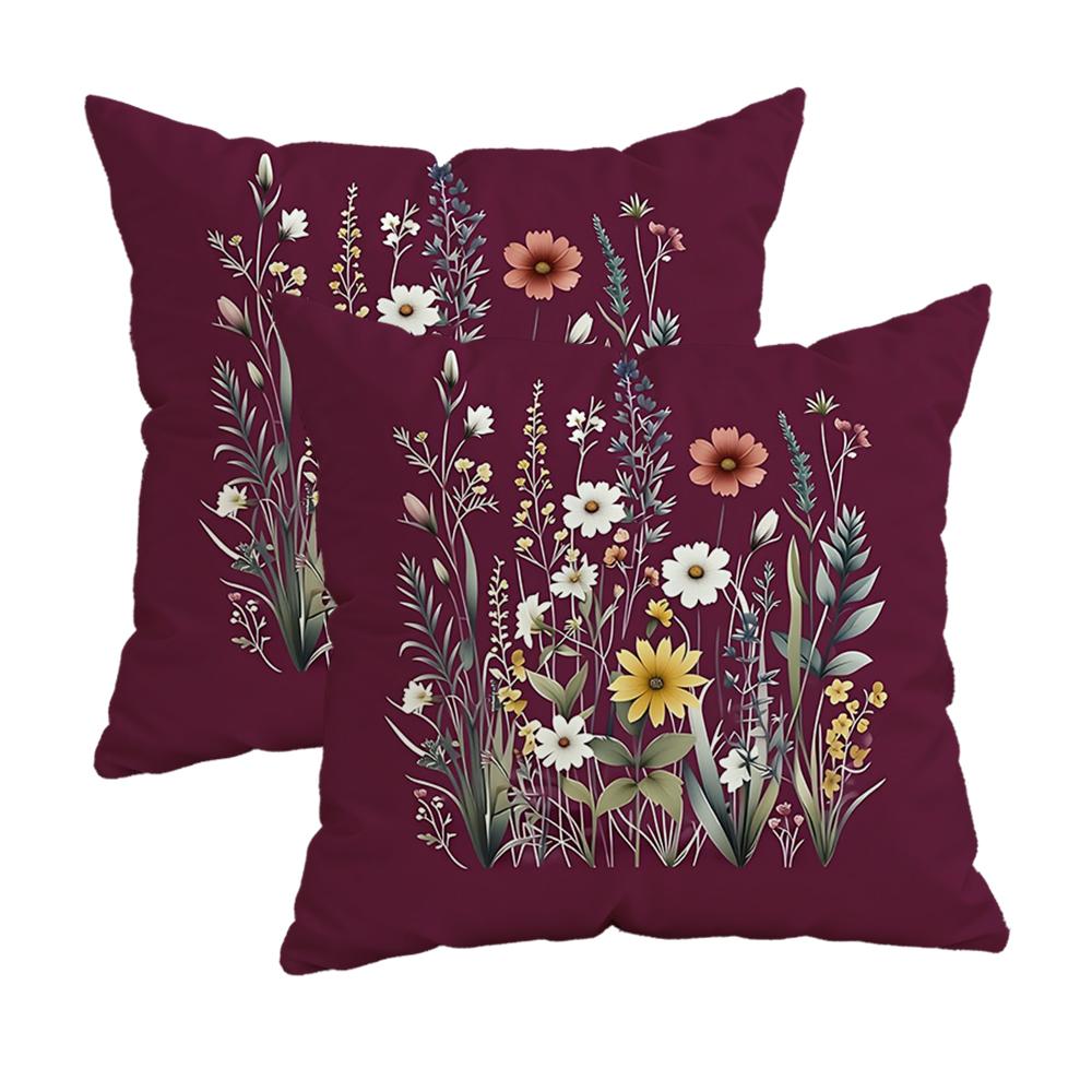 Floral Patterned Pillowcaseszipper Design, Decorative Pillowcase, 45X45 Cm Pillowcase