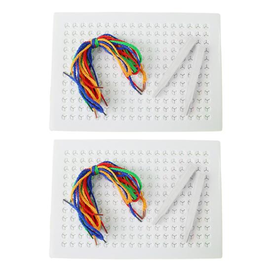 

Доска для рисования с плетеными веревками своими руками, рождественская художественная доска для плетения с разноцветными веревками, обучающий набор для рисования плетением для детей 2-8 лет