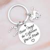Stainless Steel Inspirational Horses Keychain Charms Jewelry Best Gifts Birthday Christmas For Women Men
