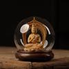 Božské sochy z cypřišového dřeva: Guan Yu, Mazu, Guanyin, Buddha s osvětleným skleněným krytem pro požehnání & bohoslužebnou dekoraci