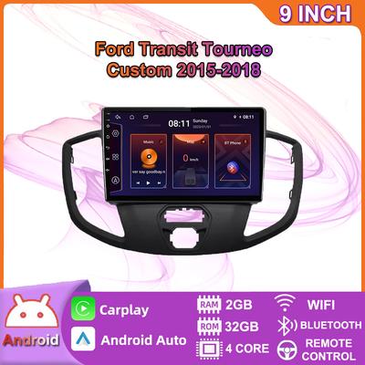 Multimediální přehrávač Android 2 Din do auta pro Ford Transit Tourneo Custom 2015-2018 hlavní jednotka Stereo Carplay GPS Navigace BT WIFI 2+32GB