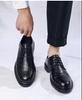 100% Genuine Leather Shoes Men Brogues Business British Style Black Office Male Footwear Flat Cowhide Leather Shoes D053