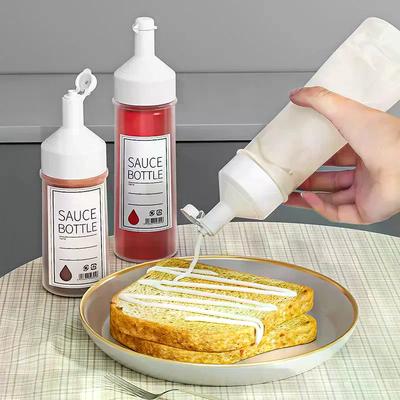 Würzsaucen-Quetschflaschen 250/350/450ml Ketchup Senf Salatsoße Spender mit Aufsatzdeckeln Olivenölflasche Küchenhelfer