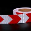 Red & White Reflective Arrow Tape for Traffic and Safety