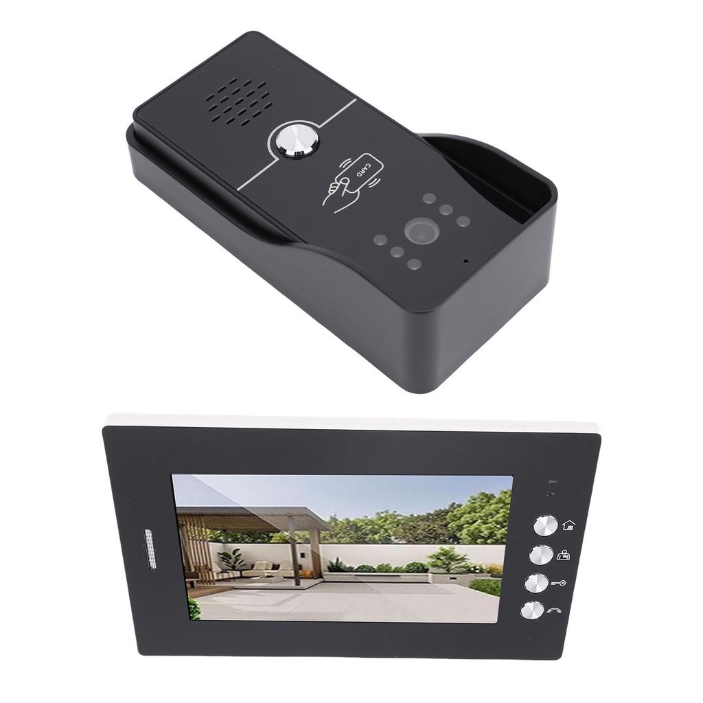 Wired Video Doorbell Intercom System 7 Inch Color Screen Smart Home Video Intercom Door Phone Kit for Villa Apartment