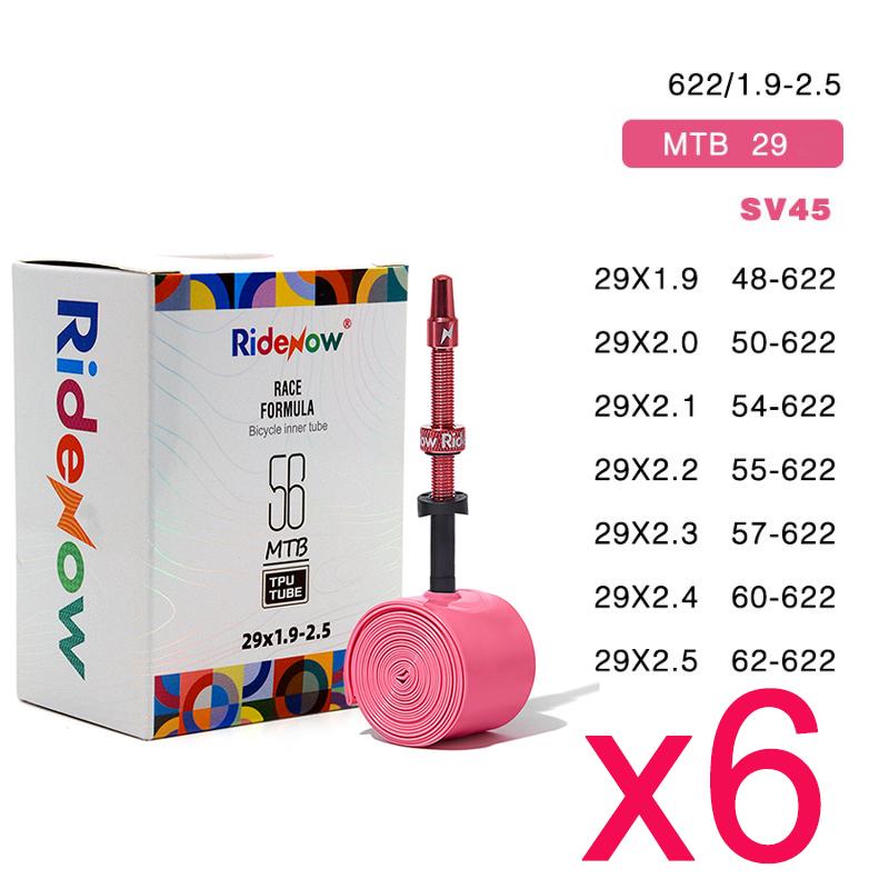 RideNow Tpu Inner Tube Metal Nozzle Gravel 45g MTB 29inch 56g Removable Valve Cores External Thread Tube with 1pc Tire lever