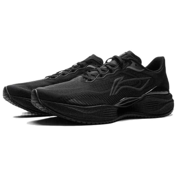 New LiNing Super Light 22 Cushioning, Slip Resistant, Abrasion Resistant, Breathable Low Top Running Shoes Women's Black ARBV002-9