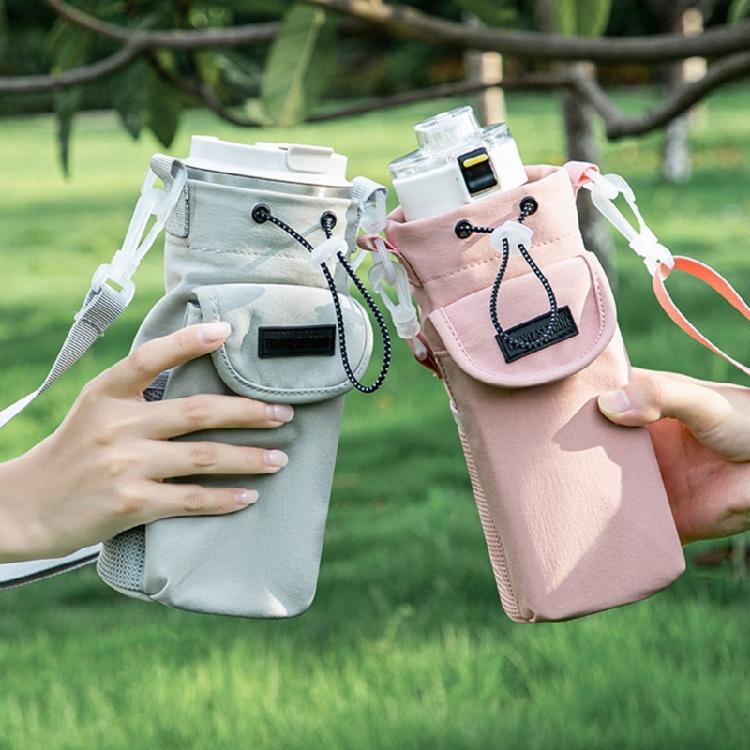 Water Bottle Transport Bag with Comfortable Crossbody Strap Protective Beverage Kettle Sleeve Outdoor Drinkware Holder