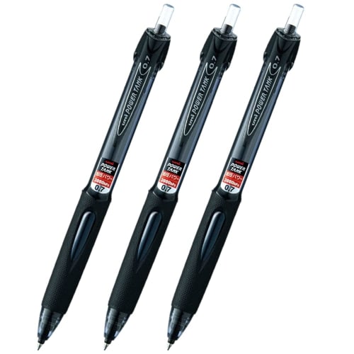 

Mitsubishi Pencil Power Tank Standard 0.7mm Black SN-200PT-07 Set of 3