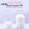 Lightweight Foam Alternative Puff Cooling Pillow, Soft Breathable Quilted Sleeping Machine Warm Night Pillow Washable, Fluffy Cloud-like for Side And