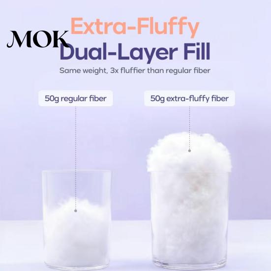 Lightweight Foam Alternative Puff Cooling Pillow, Soft Breathable Quilted Sleeping Machine Warm Night Pillow Washable, Fluffy Cloud-like for Side And