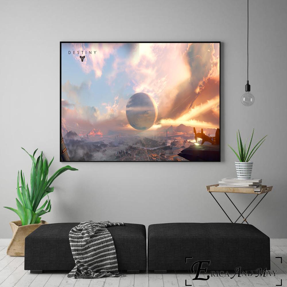 Destiny Game Vintage plakát a tisk Umělecké plátno Obrazy na zeď pro dekoraci obývacího pokoje Domácí dekorace Bez rámu