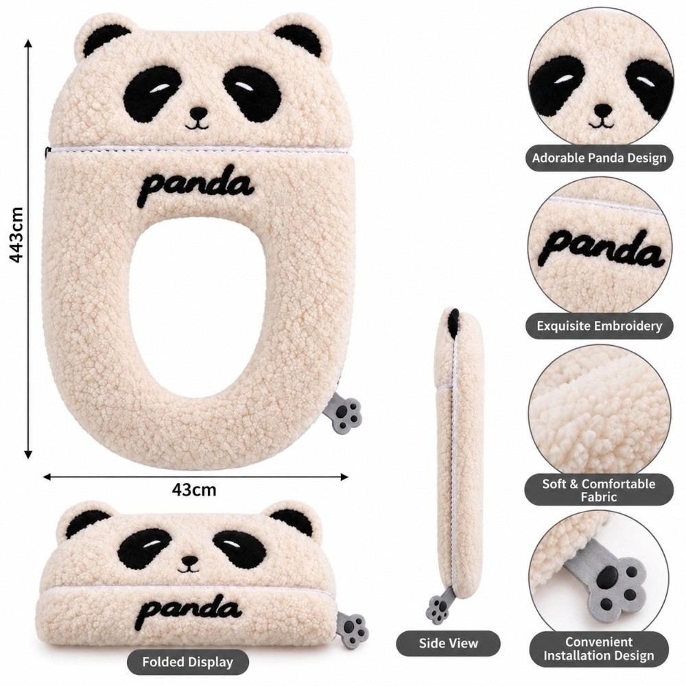 Thickened Lamb Fleece Toilet Cushion Faux Cashmere Plush Toilet Seat Pad  For Universal Toilet Seat