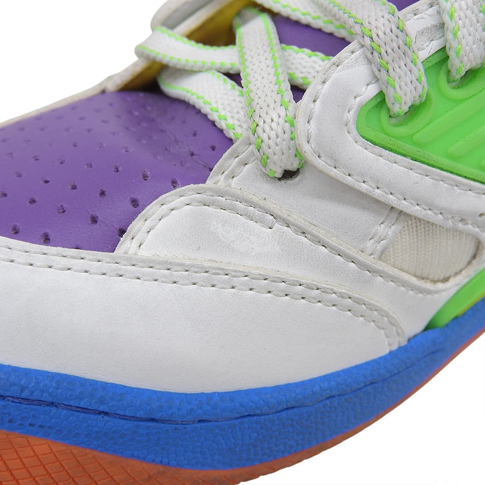 Gucci BASKET Women's High-Top Sneakers, White and Multicolor, 9.1" (661310) Shoes 36 White / multicolorUsed