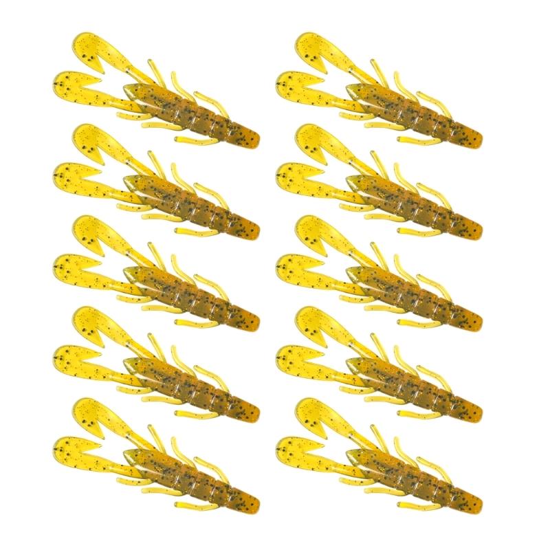 10pcs Artificial Swimbait 8cm Fishing Baits Lure 6g Shrimp Soft Baits Fishing Accessories Crawfish Lure for Trout