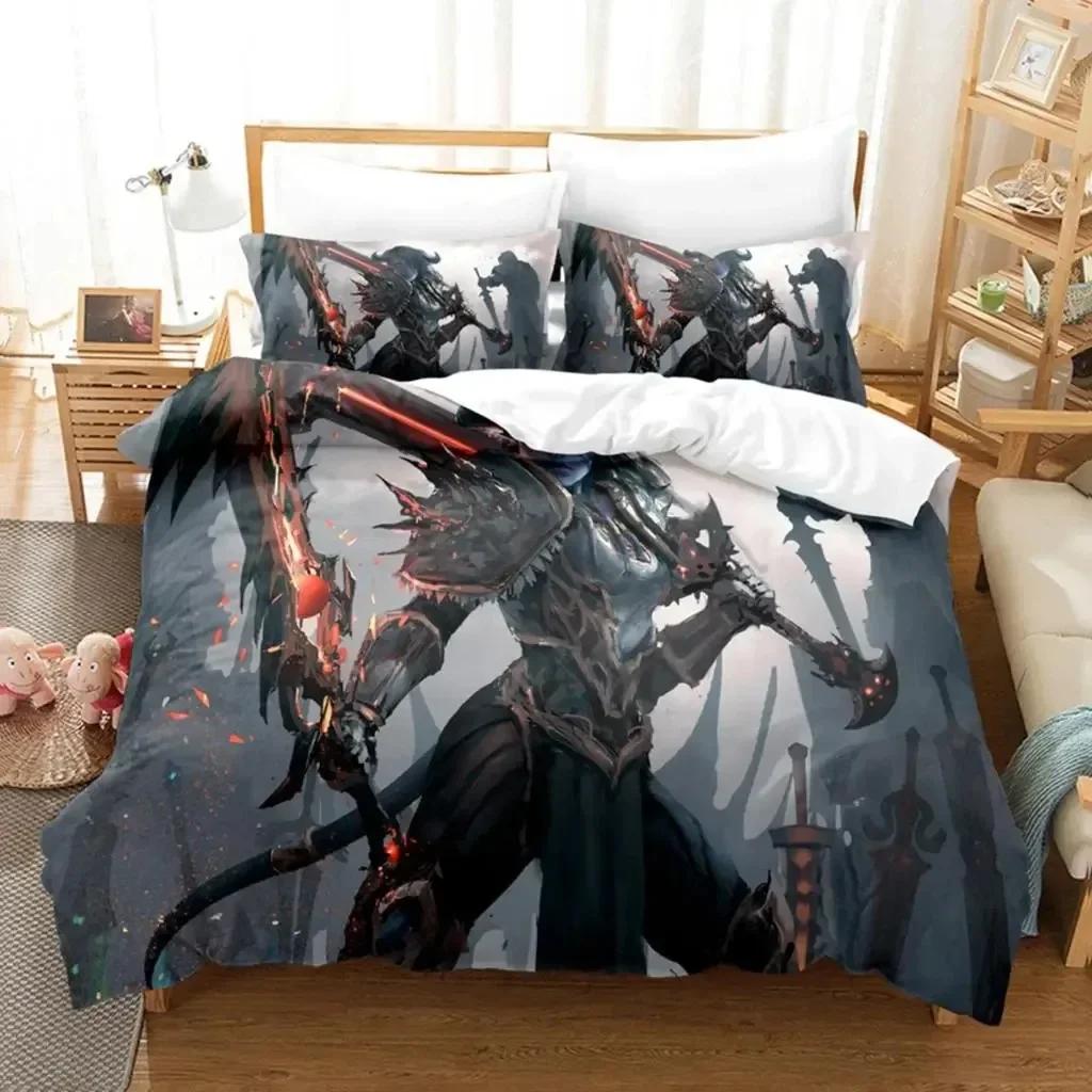 3D Game World Warcraft Bedding Set Printed Bed Set With Pillowcase Bed Duvet Cover Soft Single Double Queen King Size Kids Adult