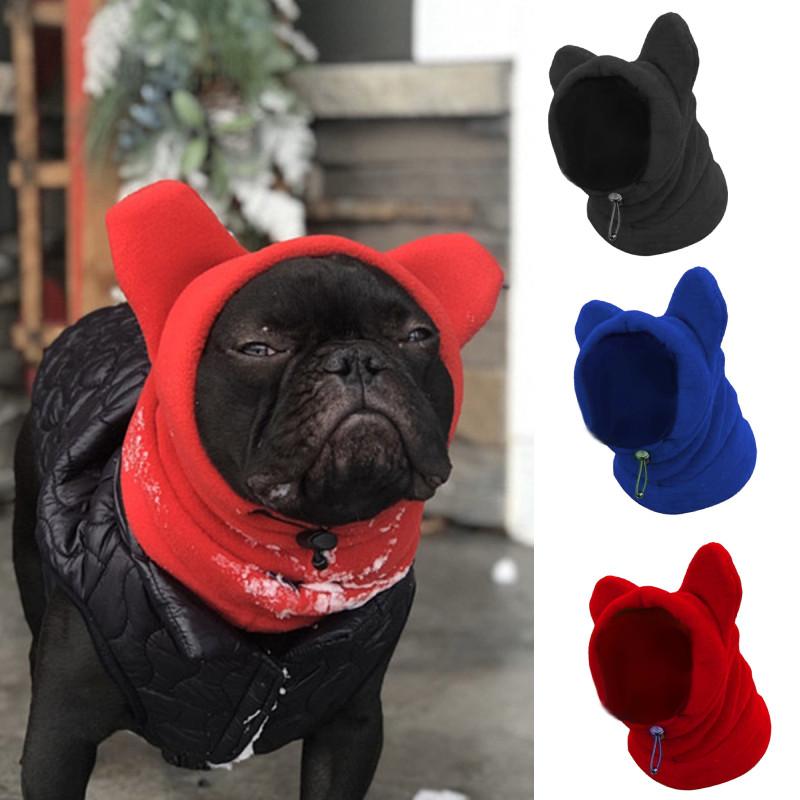 Cute Plush Solid Color Pet Hat For Dogs Versatile Fleece Hooded Accessory For Every Occasion