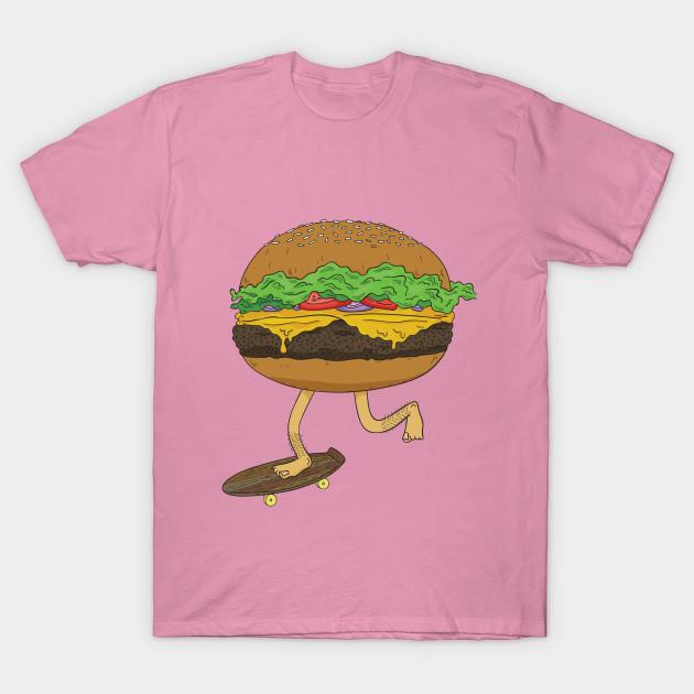Dámske tričko Skate Burger Harajuku Potlač Kawaii Tričko Letné Krátky Rukáv Dámske Tričko Top