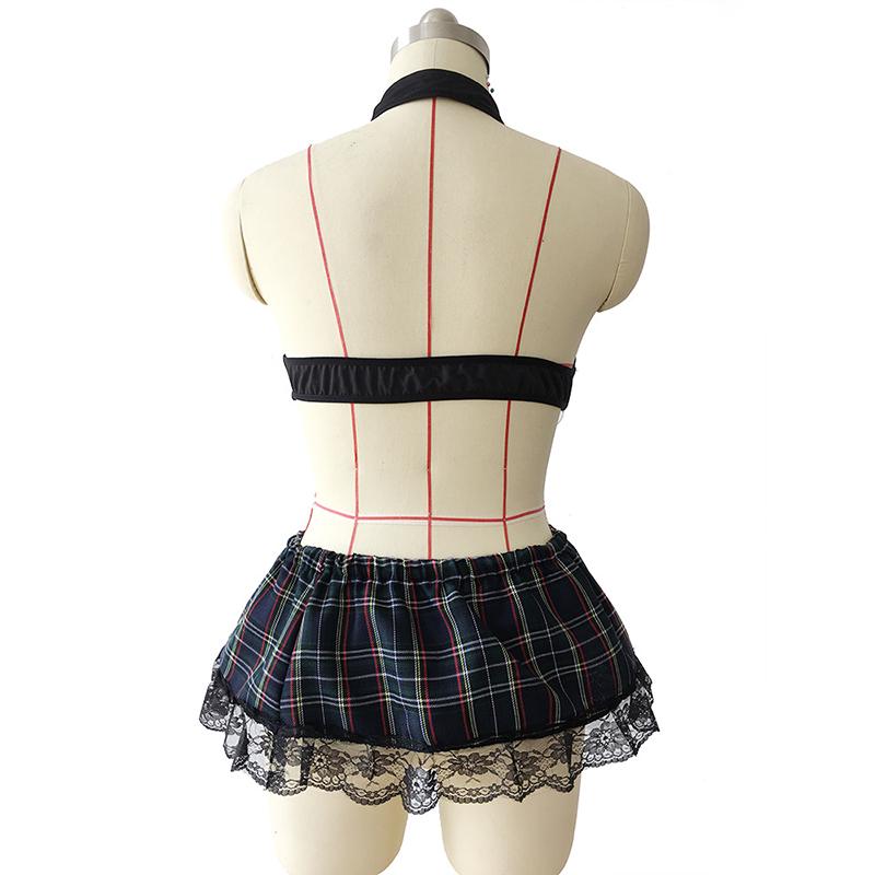 Buy 3XL-5XL Size Lingerie Hot Dress Schoolgirl Cosplay Maid Plaid ...