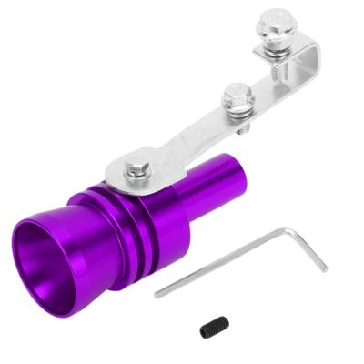 INFINAUTO Turbo Sound Exhaust Muffler Pipe Whistle Rear Tail Pipe XL Vehicle Bike Chrome Manufacturer Aluminum Purple 1 Set