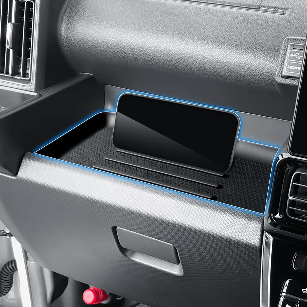 BIBIBO Passenger Seat Open Tray Rubber Instrument Panel Tray Easy for Daihatsu Tanto Mat, Mat, Mat, Silicone, Non-Slip, Installation, LA650S/LA660S