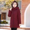 Brand Fashion Mother Down Jacket Women's Medium and Long Winter Clothing Middle-aged and Elderly Thickened Warm Foreign Style Women's Coat