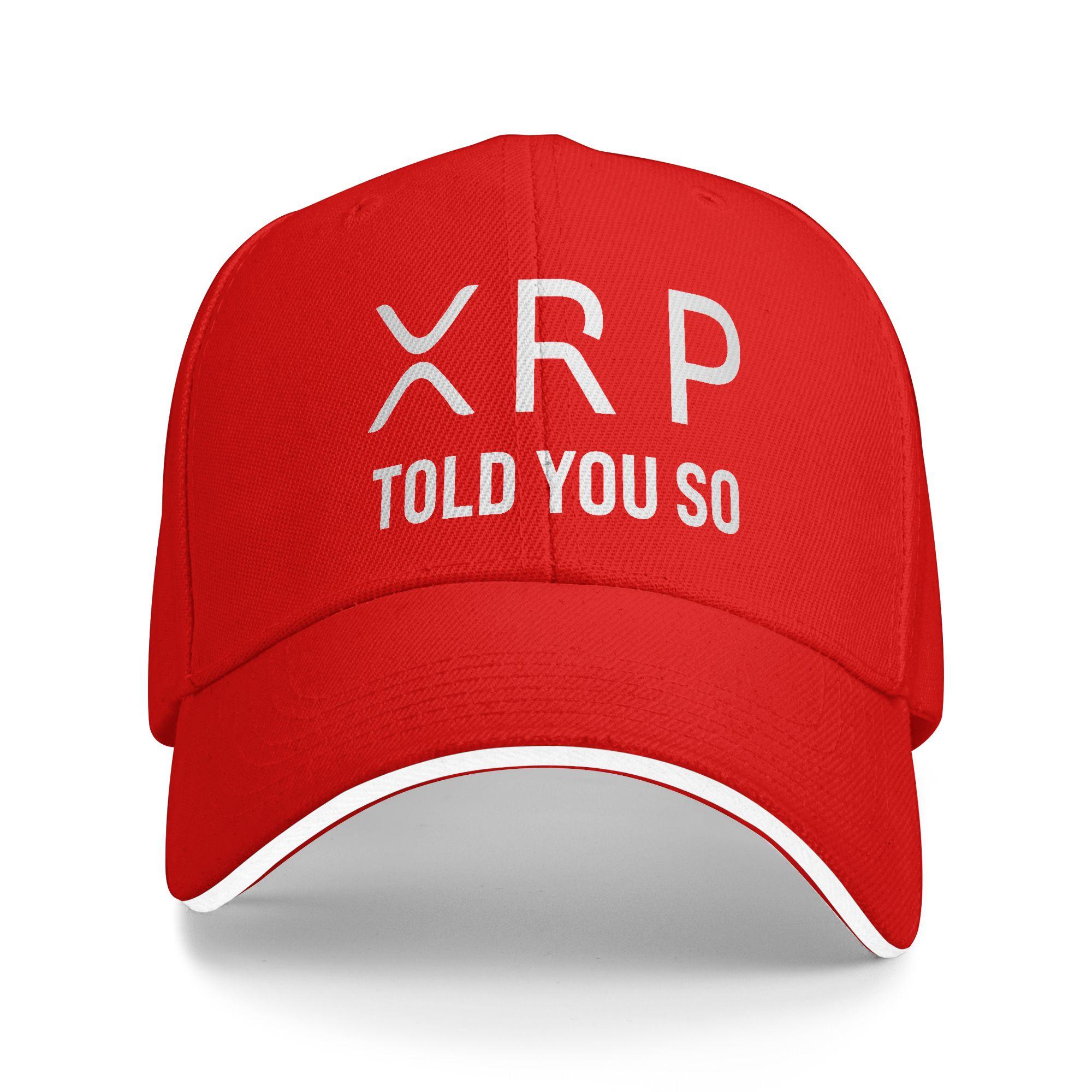 XRP Ripple Baseball Cap Outdoor Sport High Quality Trucker Hat Women Men Vintage Design Snapback Cap One Size