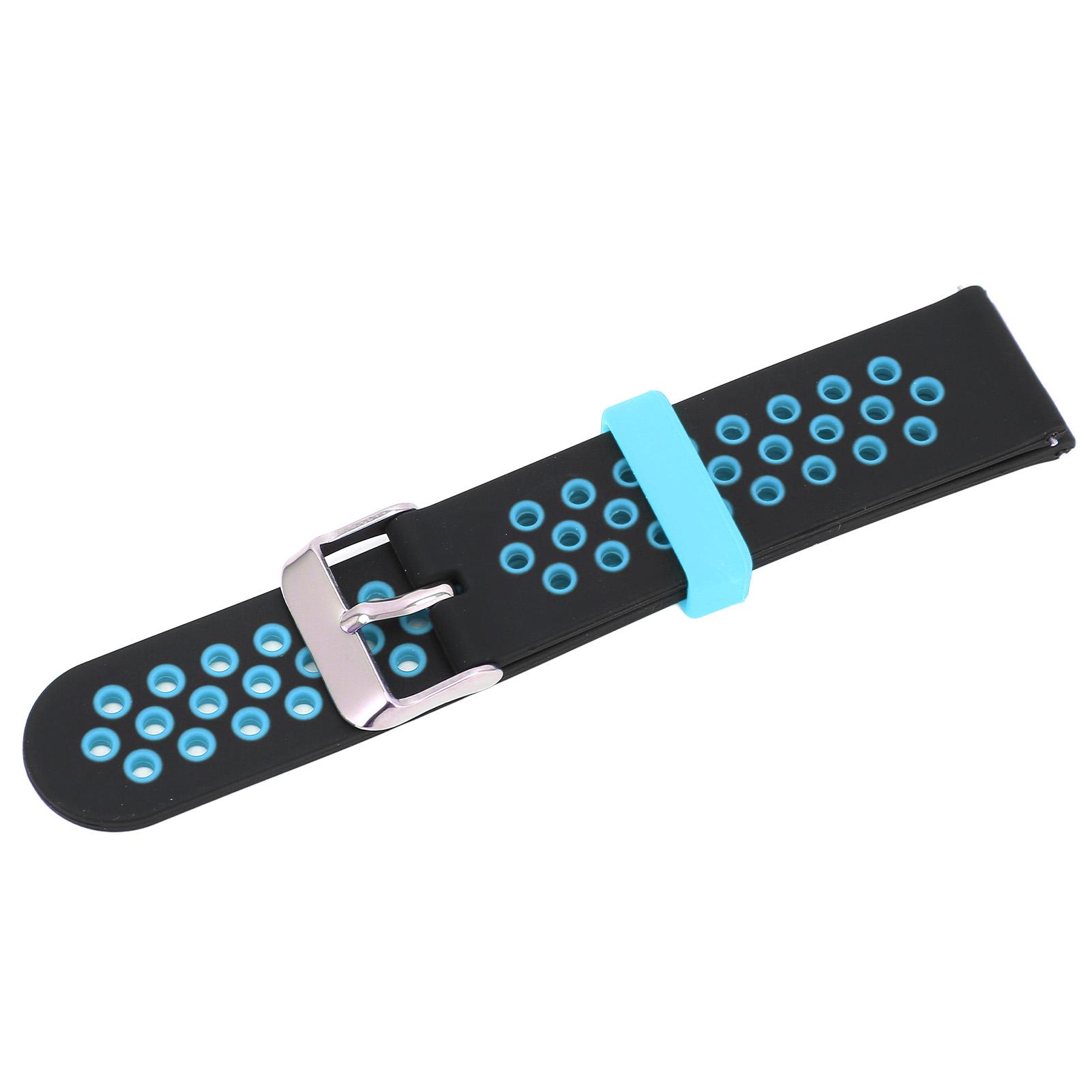 

Silicone Band Compatible for Amazfit GTR 3 Smartwatch Replacement 20mm Watch Band Breathable Air Hole Sport Wristbands Black Blue