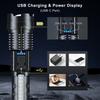 Zoomable Super Bright Flashlight 30W 7Mode COB LED Tactical Flashlight Portable Rechargeable Outdoor Lamp Built in Battery