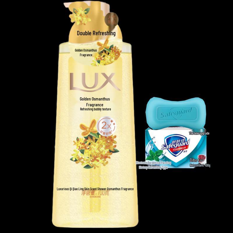 Lux Bubble Refreshing Osmanthus Scented Shower Gel with Peppermint Soap