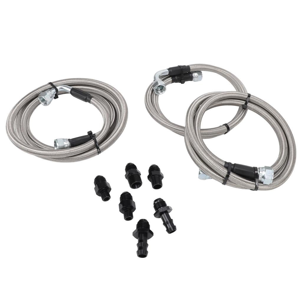 Transmission Cooler Lines Set Heavy Duty Transmission Cooling Hose Lines for 2500 3500 5.9L 1996‑2002 with 47RE