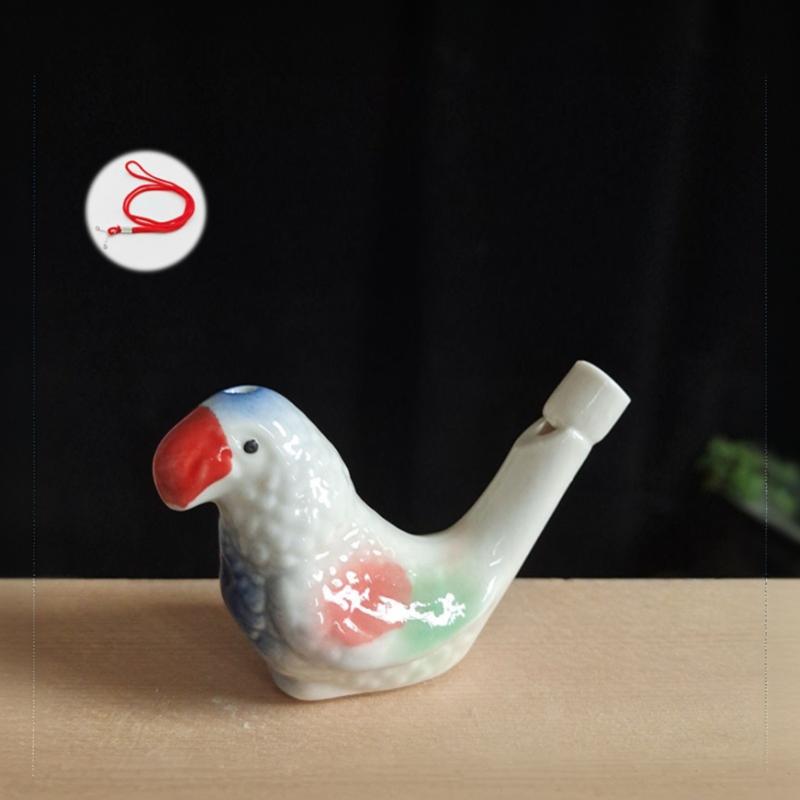 Ceramic Bird Water Whistle Hand Painted Colorful Animal Shape Water Bird Whistle Kids Musical Toy For Party Gift Souvenir