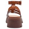 Coach Leather 3D C Logo Comfortable Design Thick Sole Fisherman Roman Sandals Women sandals Brown CAR70-COG