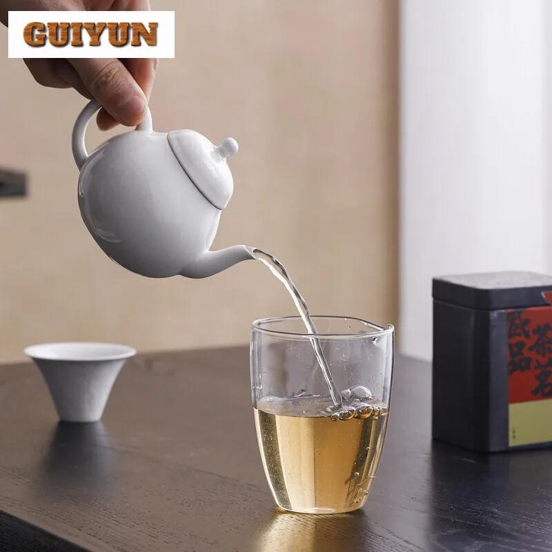 130ml Plant Ash Handmade Teapot Household Simple Filter Teapot Boutique Pot Tea Maker Kettle Cafes Accessories Ornaments Gifts