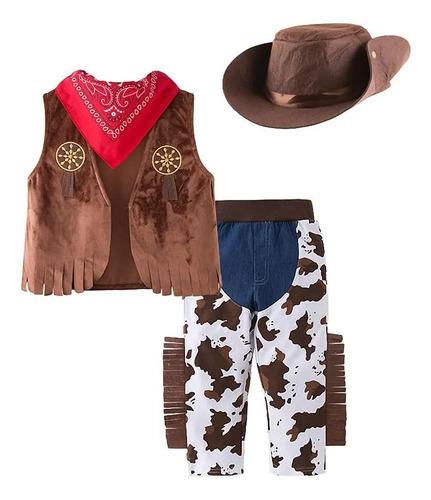 Western Style Cowboy Costume For Kids, Halloween Costume F 46211