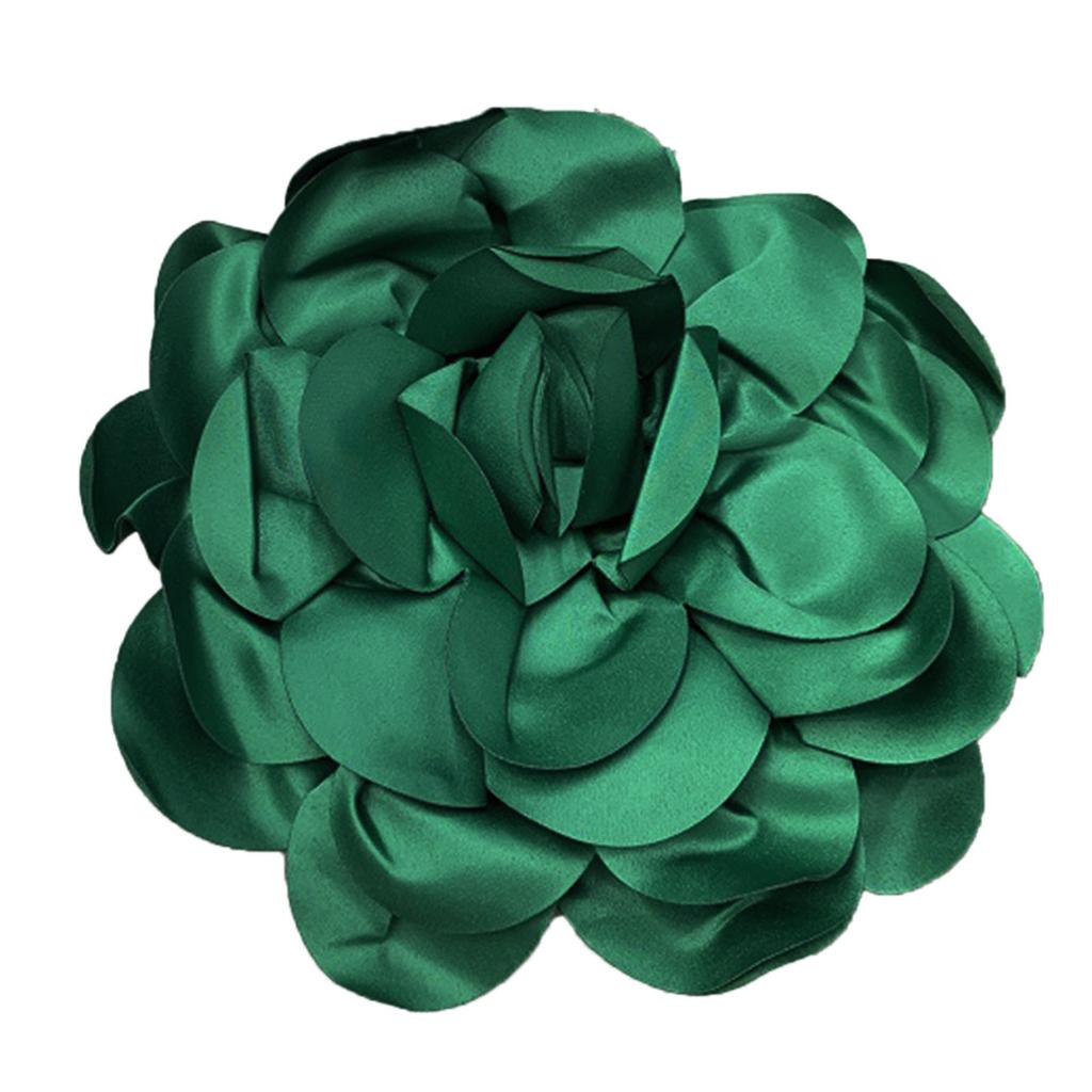 Elegant 24cm Handmade Lapel Pin Beautiful Satin Flower Lapel Pin Delicate Brooch Jewelry for Work and Business