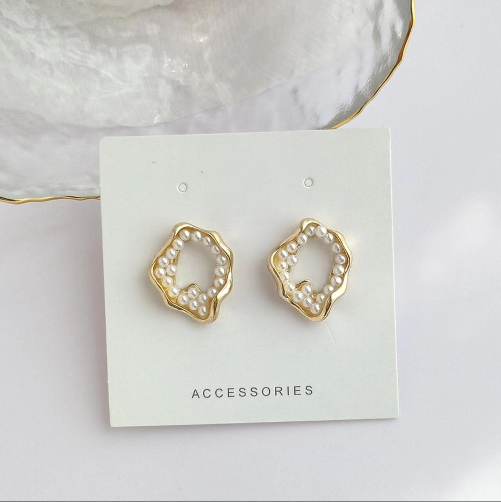 Zircon Star Earrings Women'S Niche Design High-End Stud Earrings Trendy Short Fringed Earrings