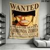 Roronoa Zoro Nástěnná tapiserie Estetické závěsné na zeď Tištěná látková deka Dekorační tapiserie Pro ložnici Obývací pokoj Domácí dekorace