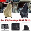 Für Kia Sportage 2005-2010 Schwarz Beige Leder Schaltknauf Schalthebel Schalthebel Stock Manschette Manschette Abdeckung Auto Styling Zubehör