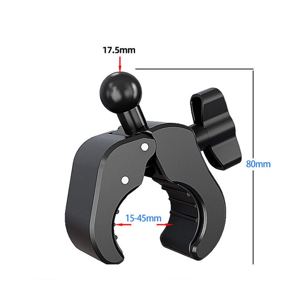 Universal Round Pipe Clamp Phone Holder 360 Rotating Fixed Clip Handlebar Mount Round Tube Clamp Phone Stand Bicycle