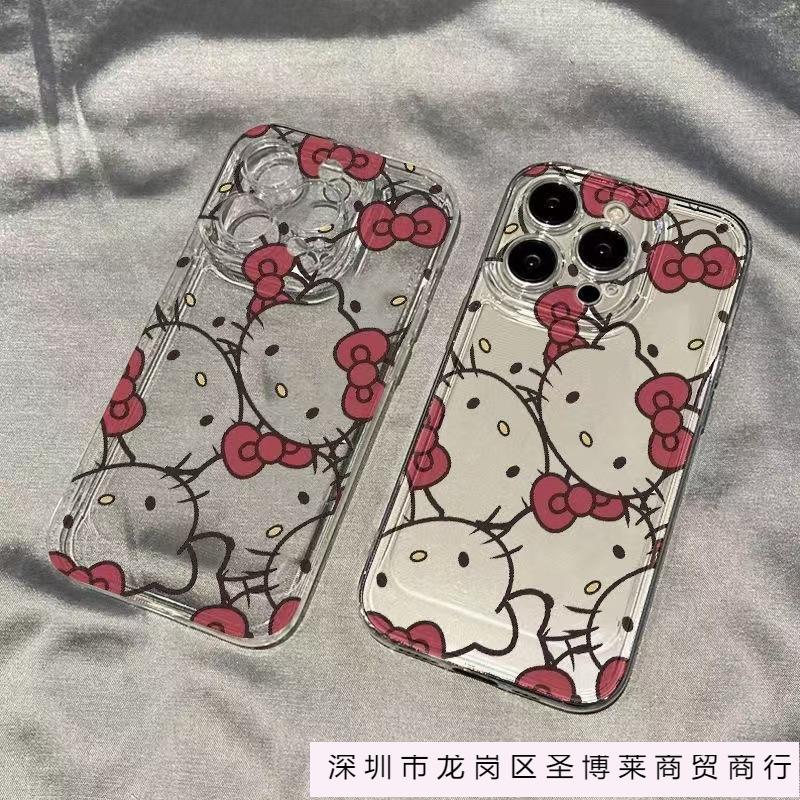 Full Screen KT Cat 11/12pro iPhone Case iPhone13/14/15 Transparent All-inclusive Xs Cartoon 16plus