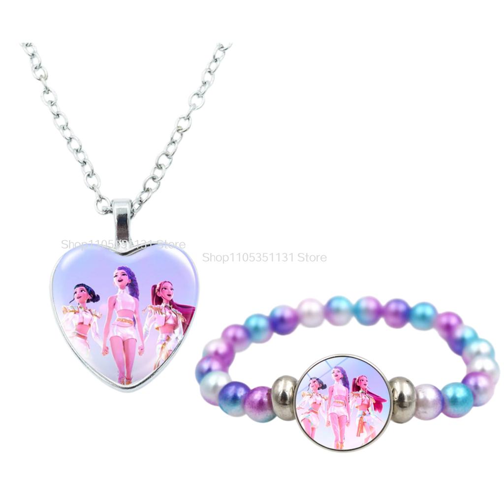 Anime Gilrs Lumi Mila Zoi Hunters Theme Bracelet Wristband Nacklace Cosplay Jewelry Accessories Birthday Party Gifts for Fans