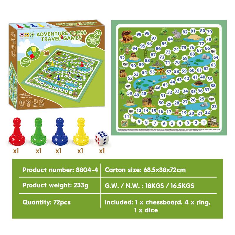 Cross-border Bestseller International Children Snakes Ladders Strategic Board Game Parentchild Interactive Educational