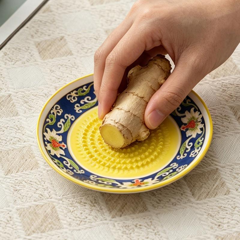 Efficient Ceramic Garlic And Fruit Grater With Embossing Design Gingers Grinder Plate For Home Cooking And Camping Trip