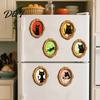 Metal Cabinets Decorative Magnets 1/6Pcs Halloween Retro Frame Refrigerator Magnet, Wooden Carved Magnet Decor Fridge for Home Office Cabinet