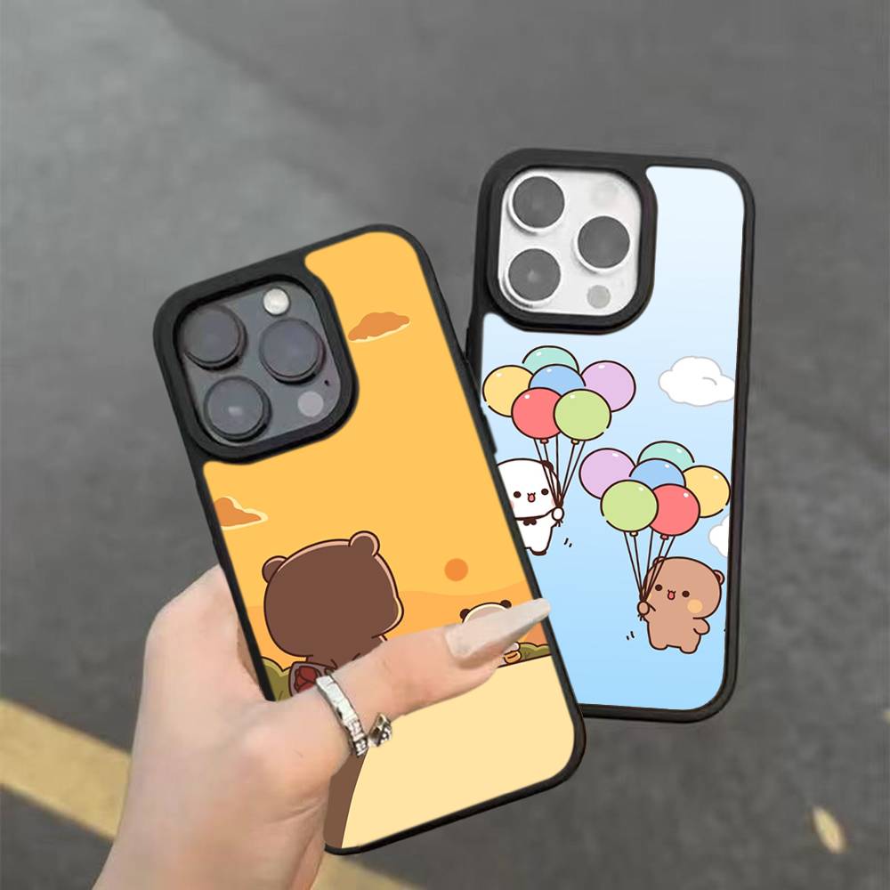 Cute Bubu Dudu Cartoon Phone Case For Iphone 11 12 13 14 15 Pro Max 17 16 Plus Hard PC+TPU Back Cover