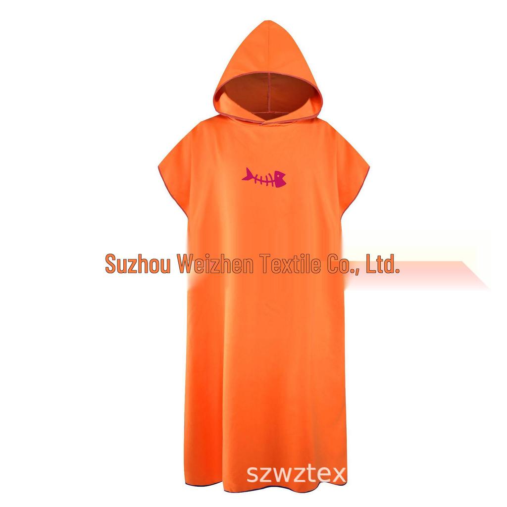 Poncho de plage en polaire double face: Peignoir Serviette Portable pour Bord de Mer et Plongée.