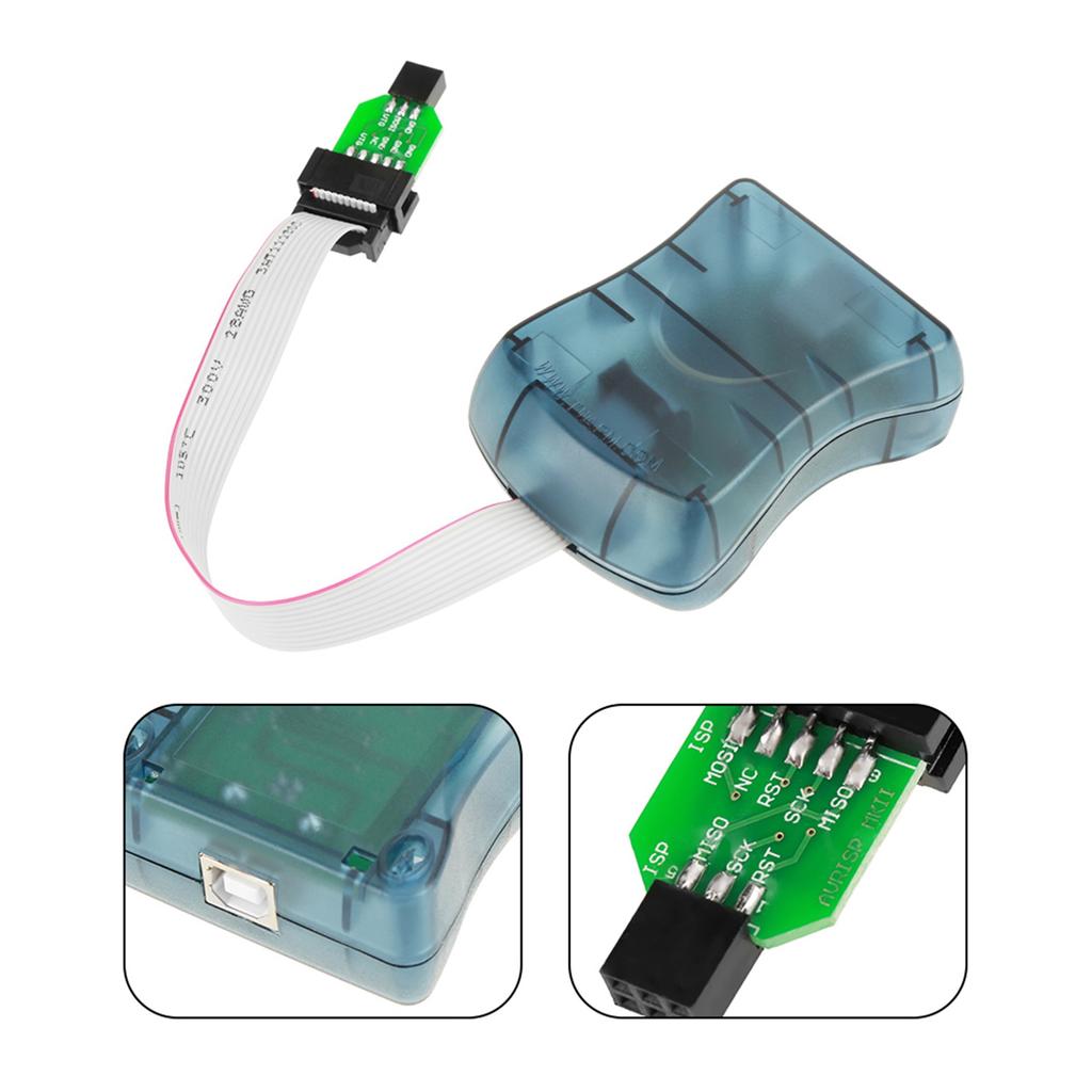 1 Set AVRISP MkII Downloader Compatible With Original Programmer Supports AVR Studio