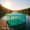 Anti-Escape Zipper Lid Fish Farming Cage with Varied Mesh Sizes